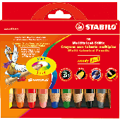 Stabilo Holzfarbstift woody, extradick, 10er Etui/880/10 10 mm sortiert Inh.10