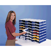 styrodoc Sortierstation trio mit 24 Fächern/268-0308.38 723x331x573mm grau/blau