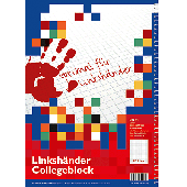 Landre Collegeblock Linkshänder/310408058 DIN A4+ kariert 5 mm 70g/qm Inh.80
