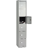 Light Schließfachsystem Office/CLK126855 H1802xB305xT305 mm silber 6 Fächer