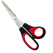 WEDO Schere Universal Soft-Griffen/9768  21cm schwarz/rot
