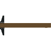 Rumold Zeichenschienen/344070 70cm braun Kunststoff