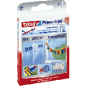 Tesa Powerstrips Deco/58800-00012-02 transparent Inh.16 Strips