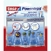 Tesa Powerstrips Deko Haken/58900-00013-02 transparent Inh.5 Haken, 8 Strips