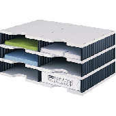 styrodoc Sortierstation Duo mit 6 Fächern/268-0203.38 485x331x223 grau/blau