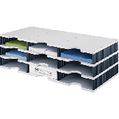 styrodoc Sortierstation trio mit 9 Fächern/268-0303.98 723x331x223mm grau/sw