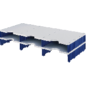 styrodoc Erweiterungsmodule Trio, 6 Fächer/268-1302.38 BxTxH 723x331x140 grau/blau