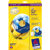 Avery Zweckform CD-Etiketten Inkjet/C6074-20 Ø117 mm weiß hochglänzend, ClassicSize Inh.40