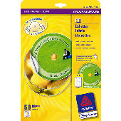 Avery Zweckform SuperSize-CD-Etiketten/L7760-25 Ø117 mm weiß hochglänzend Inh.50