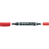 Lumocolor Permanentmarker duo/348-2 0,6 mm / 1-2 mm rot