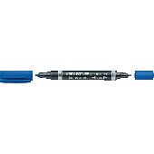 Lumocolor Permanentmarker duo/348-3 blau wasserfest, Spitzen M+F