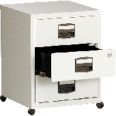 Light Büroschubladenschrank/PFAM3S445 H521xB413xT400 mm lichtgrau
