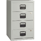 Light Büroschubladenschrank /PFA4S445 H672xB413xT400 mm lichtgrau