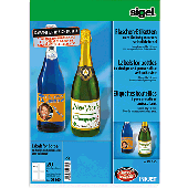 Sigel Inkjet-Flaschenetiket/DE160 80 x 120 mm (A4) hochweiß 85 g Inh.5 Blatt