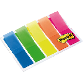 Post-it Index transparent Film/683HF5 11,9x43,2 mm Inh.100