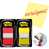 Post-it Index Set/I680-RY2 25,4x43,2 mm gelb/rot Inh.2x50