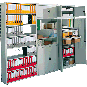 Meta Vorsatztür Compact/74085 B100xH70 cm RAL 7035 lichtgrau für 2 Ordnerhöhen
