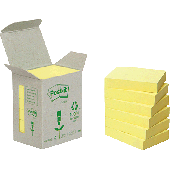 Post-it Haftnotizen Recycling/6531B 38 x 51 mm gelb Inh.6