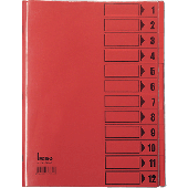 Bene Ordnungsmappe A4 12-teilig/84800rot