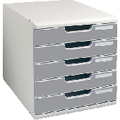 multiform Brüroboxen Modulo SYSTEM 2 A4 schwarz/03014014 lichtgrau/schwarz Inh.1