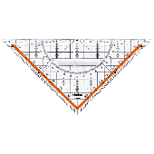 Rotring Geo-Dreieck Hypotenuse 23 cm mit 20 cm Skalierung, mit Griff/S0903950