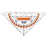 Rotring Geo-Dreieck 16cm transparent mit abnehmbarem Griff/S0903940