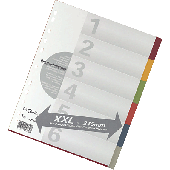 Pagna Kartonregister,Überbreite/32005-20 farbig 6-teilig