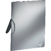 Ecobra Klemmmappe Silver Shadow/940129 DIN A4/30 Blatt silber-schwarz