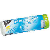 Papstar Müllbeutel/12334 60 l weiß HDPE-Folie 10 my Inh.20
