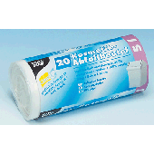 Papstar Müllbeutel /12057 5 l weiß LDPE-Folie 16 my Inh.20
