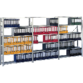 Büro Steck Compact Grundregal 220x100x60 cm/59737 RAL 7035 lichtgrau 7 Böden