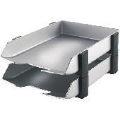 HAN Briefkörbe DELTA /2742-77 277 x 350 x 175 mm silber/schwarz