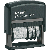 Trodat Wortbanddrehstempel Printy mit Datum/4817 schwarz