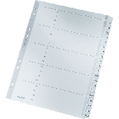 Leitz Kartonregister A-Z/4328-00-00 A4, 225 mm, 297 mm grau 160g/qm