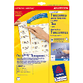 Avery Zeckform Adressetikett Inkjet/J8560-25 63,5x38,1 mm transparent Polyester Inh.525