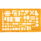 Aristo Möblierungsschablone Innenarchitekt AH5064/70-AH5064 Möblierung 1:100 Inh.1