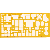 Aristo Möblierungsschablone Innenarchitekt AH5063/70-AH5063 300x150x1,2 mm Möblierung 1:50