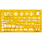 Aristo Architekten Werkplanschablone AH5061/70-AH5061 225x125x1,2 mm Werkplan 1:100 Inh.1