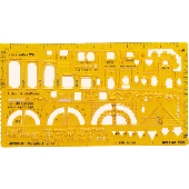 Aristo Architekten Werkplanschablone I AH5060/70-AH5060 225x125x1,2 mm Architekt 1, 1:50 Inh.1