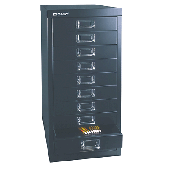 Bisley Schubladenschrank Basis/L2910833 H590xB278xT380 mm schwarz Stahl