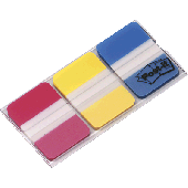 Post-it Index Haftstreifen Strong/686RYB 25,4x38 mm rot/gelb/blau Inh.3x 22
