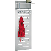 Kerkmann Wandgarderobe tec-art/6066 B60xT51xH170 cm alusilber Stahl, pulverbeschichtet
