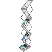 Deflecto Prospektständer zusammenfaltbar/DE36100 silber 6 Fächer