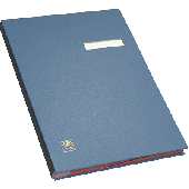 Elba Unterschriftenmappe/41403BL für DIN A4 blau PVC