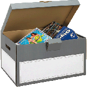 Smartboxpro Klappdeckel-Container/152591124 B555xH295xT380 mm anthrazit/weiß
