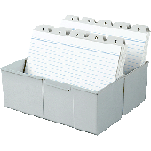 HAN Karteibox DIN A5 quer/975-11 lichtgrau Kunststoff