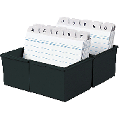 HAN Karteibox DIN A7 quer/977-13 schwarz Kunststoff