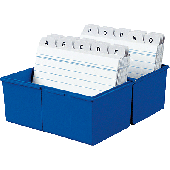 HAN Karteibox DIN A7 quer/977-14 blau Kunststoff