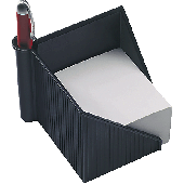 Helit Zettelkasten / Stiftehalter Linear/H6304095 127x127x108mm schwarz