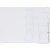 K + E Kladden/8618752-300SB96DR DIN A5 rot kariert 70 g/qm Register A-Z Inh.96 Blatt